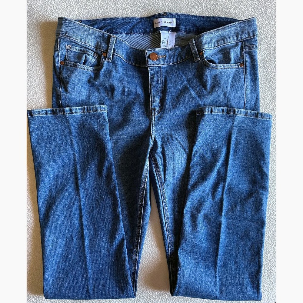 Lane Bryant Classic Straight Leg Blue Denim Jeans